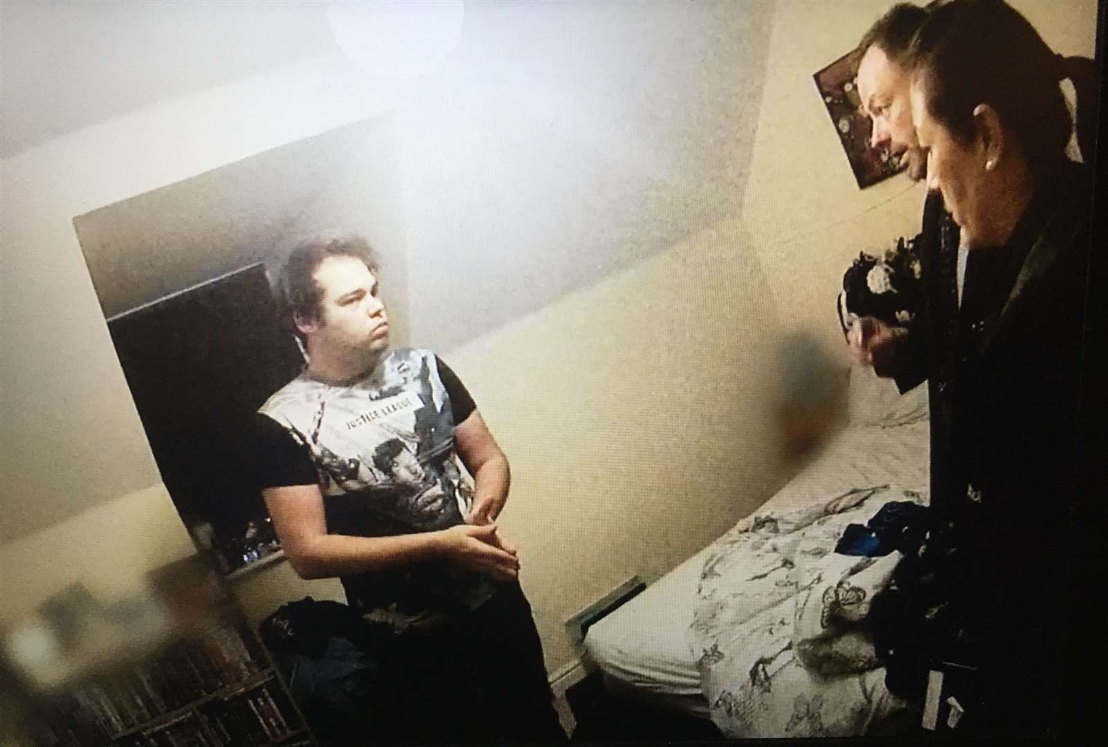 Sex pervert Andrew Groombridge is arrested at his home on Sheppey in the Channel 4 TV documentary Undercover Police: Hunting Paedophiles. Picture: Channel 4