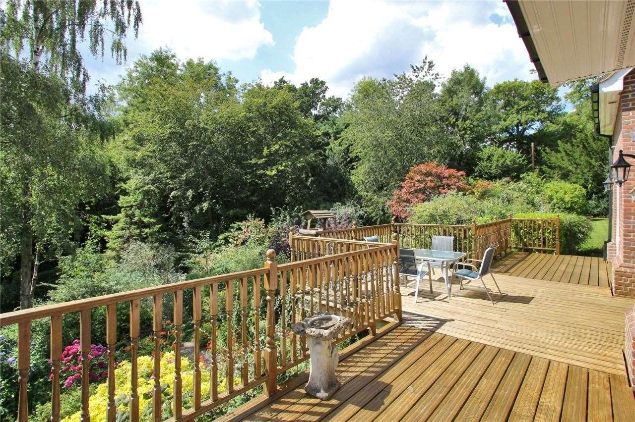 Sandra and Stephen West's decking at their home in Benenden, near Tunbridge Wells, before renovation works. Picture: SWNS
