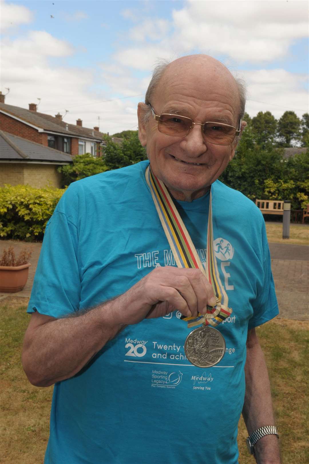 Unfortunately Paul's health has been deteriorating over the years - but it didn't stop him winning another medal. Picture: Steve Crispe
