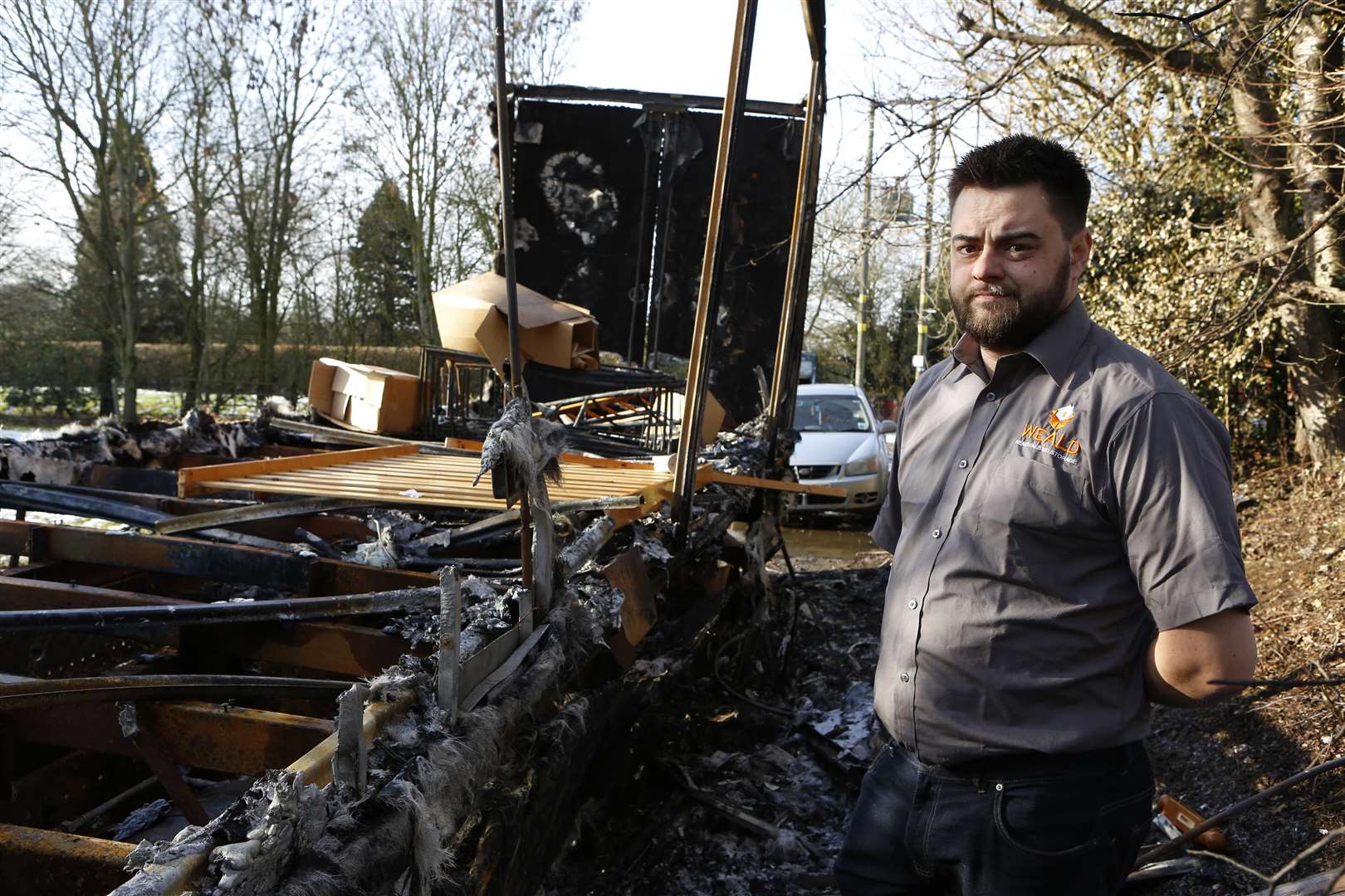 Luke Petty's removal business has been hit after a suspected arson attack. Picture: Andy Jones