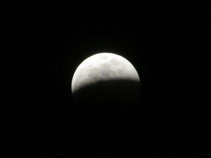 The partial lunar eclipse may appear grey tonight. Picture: O'Dea at Wikimedia Commons