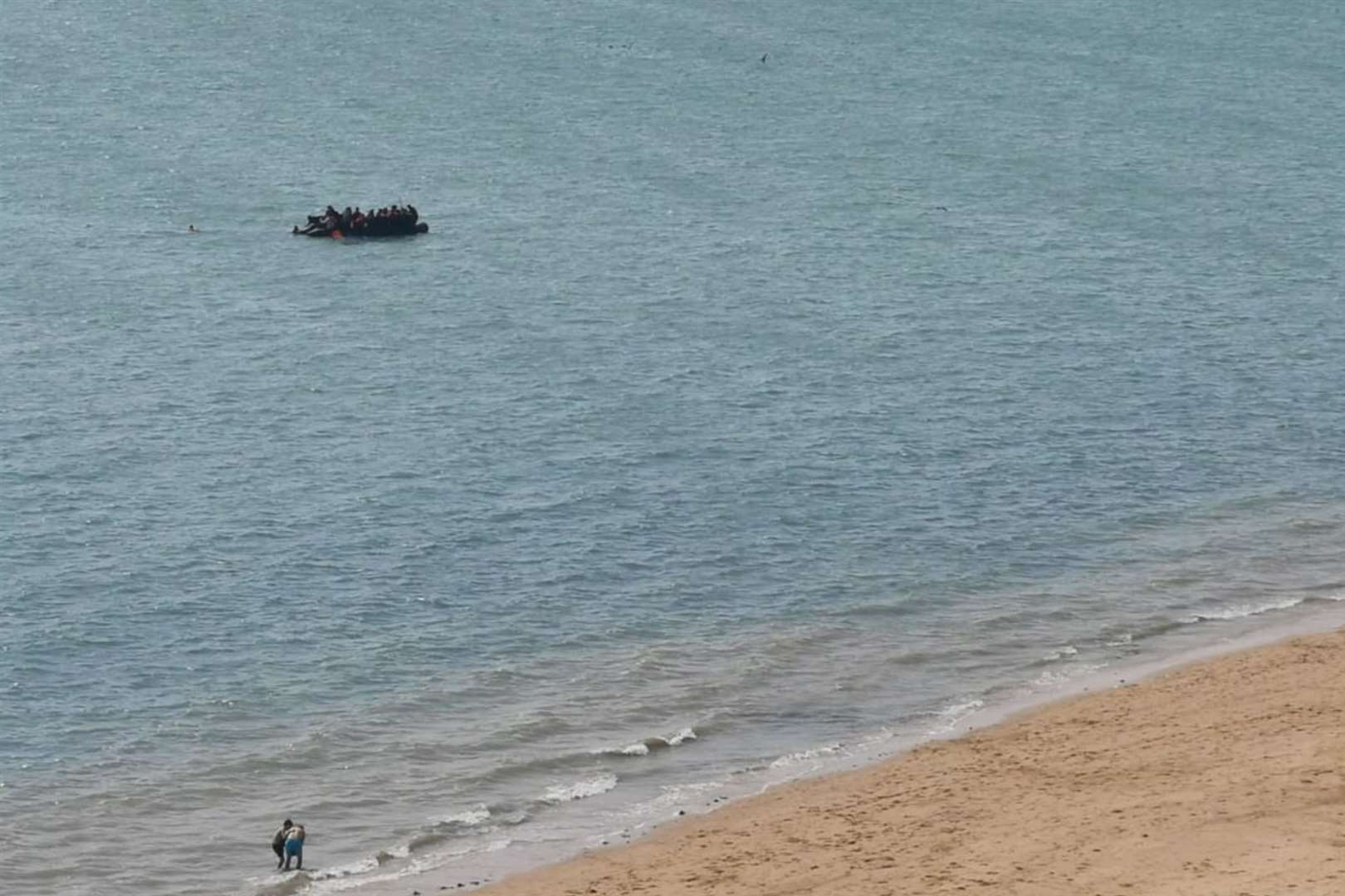 A group of asylum seekers making their way to Ramsgate