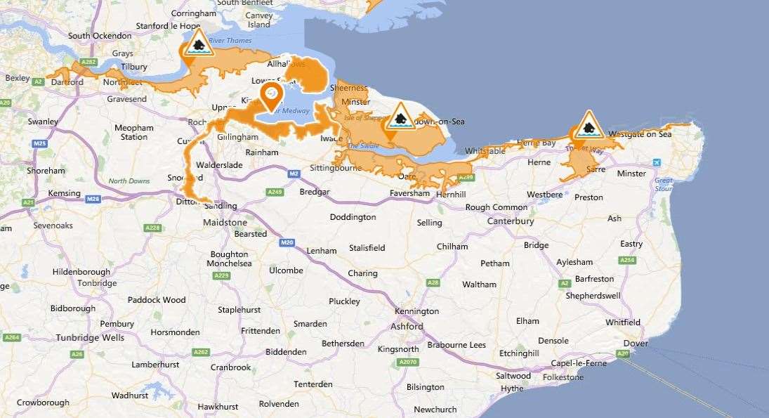There are five flood alerts across Kent this afternoon. Picture: The Environment Agency (8022064)
