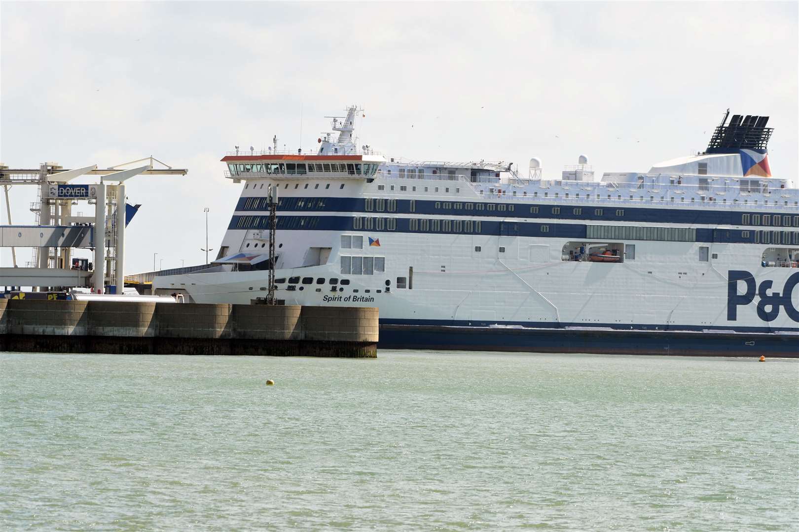 P&O Spirit of Britain this week returning to Dover after completing a sea trial to Calais and back. Picture: Barry Goodwin