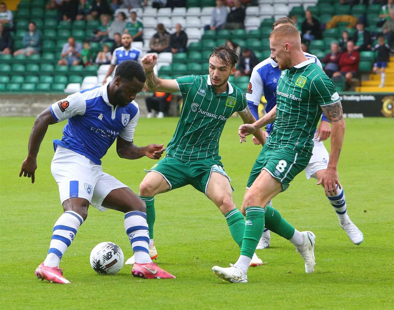 Action from Tonbridge’s National League South match at Yeovil. Picture: David Couldridge