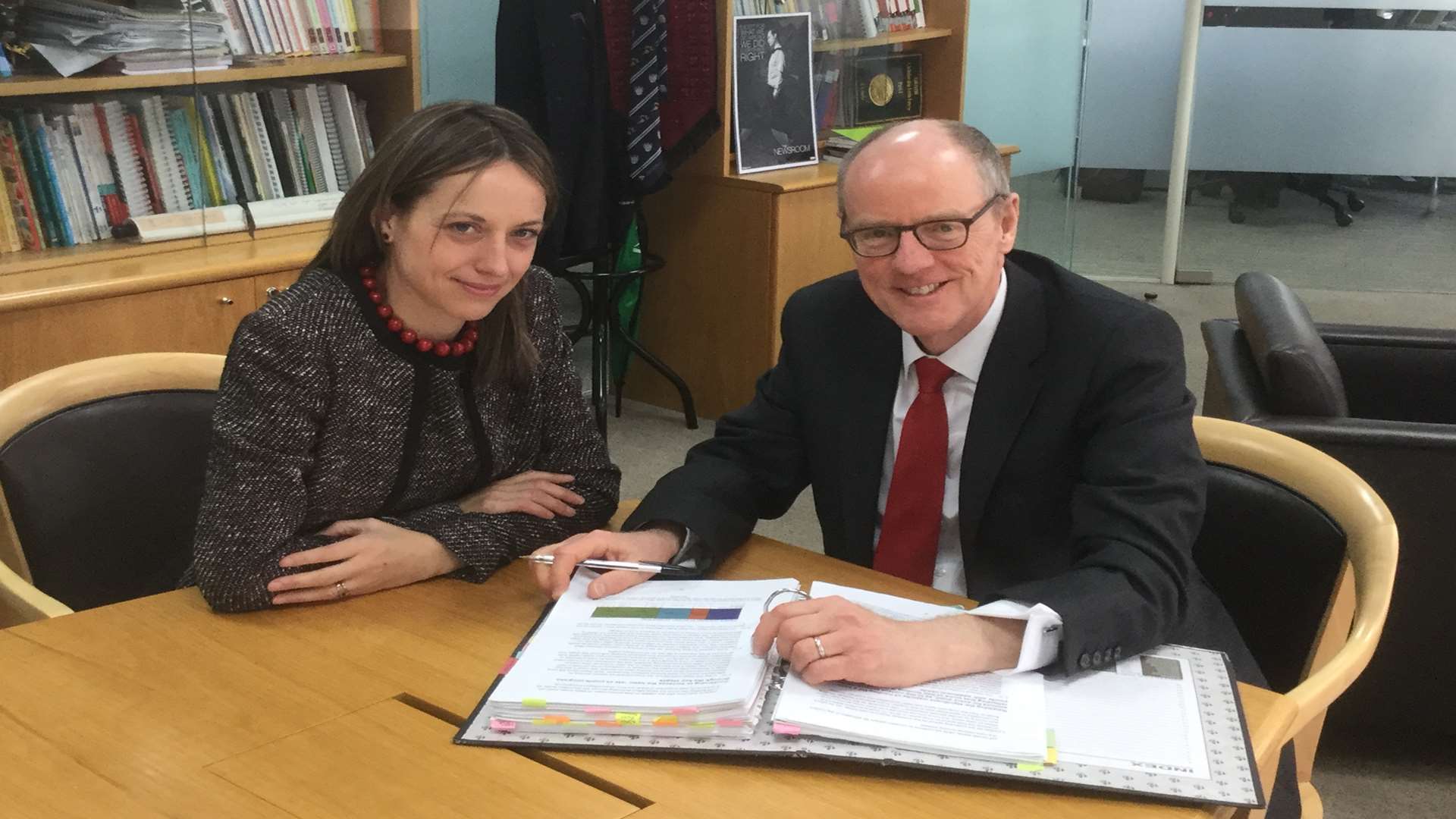 MP for Faversham and Mid Kent, Helen Whately with education minister Nick Gibb