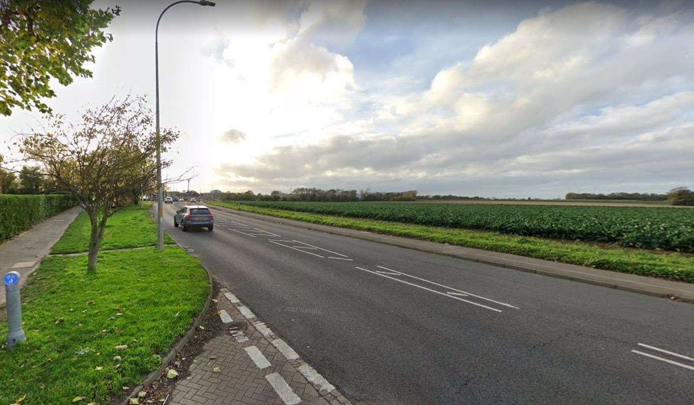 The incident took place in Westwood Road, Broadstairs, yesterday. Picture: Google