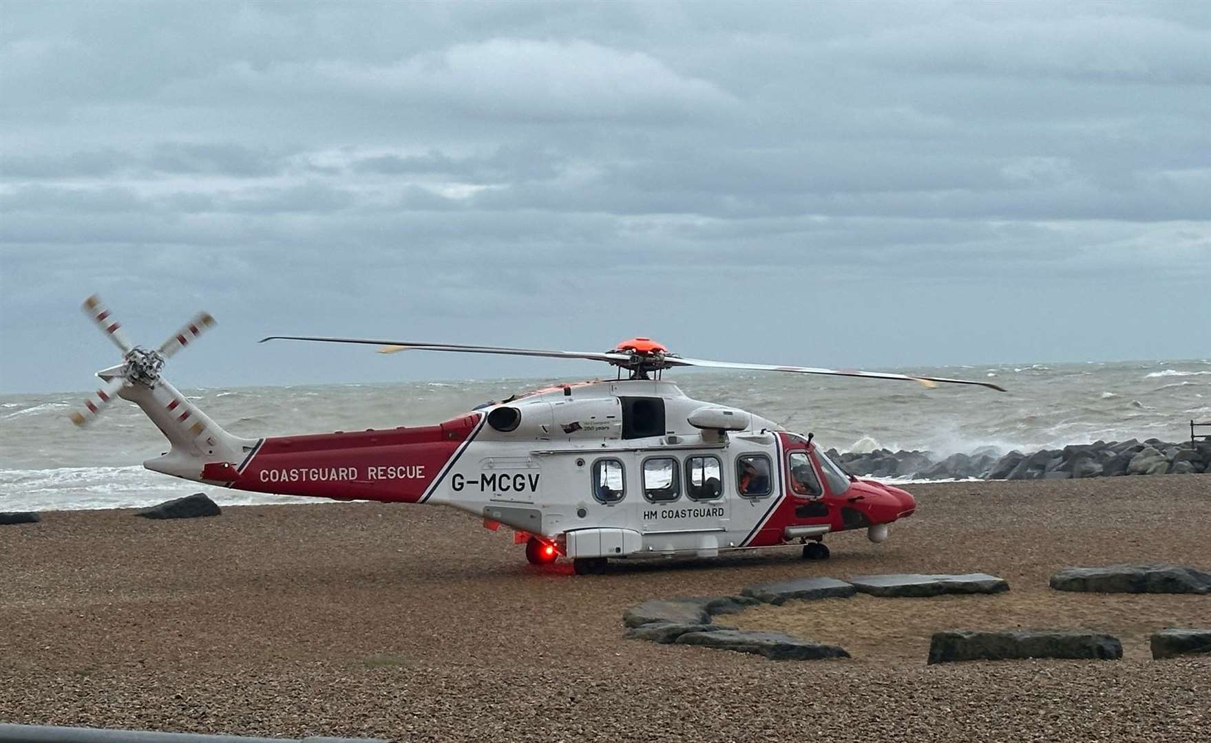 The Coastguard was spotted at Sandgate beach