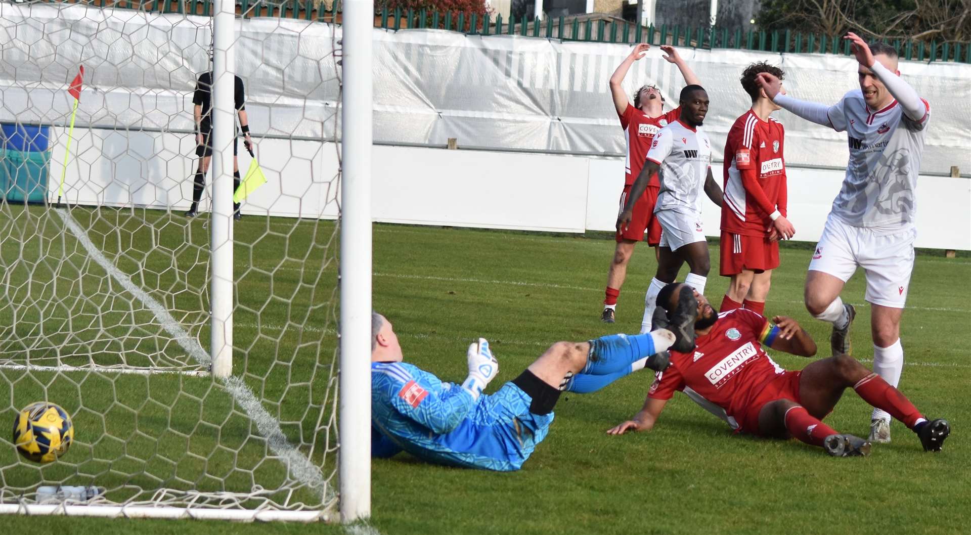 Joe Taylor scored Ramsgate's fourth in their comeback win at Beckenham. Picture: Alan Coomes