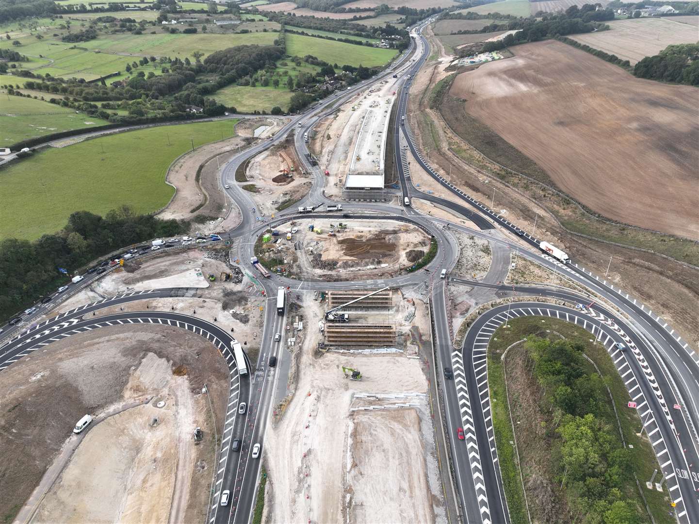 Progress being made on the Stockbury Flyover project in October 2023. Picture: Phil Drew