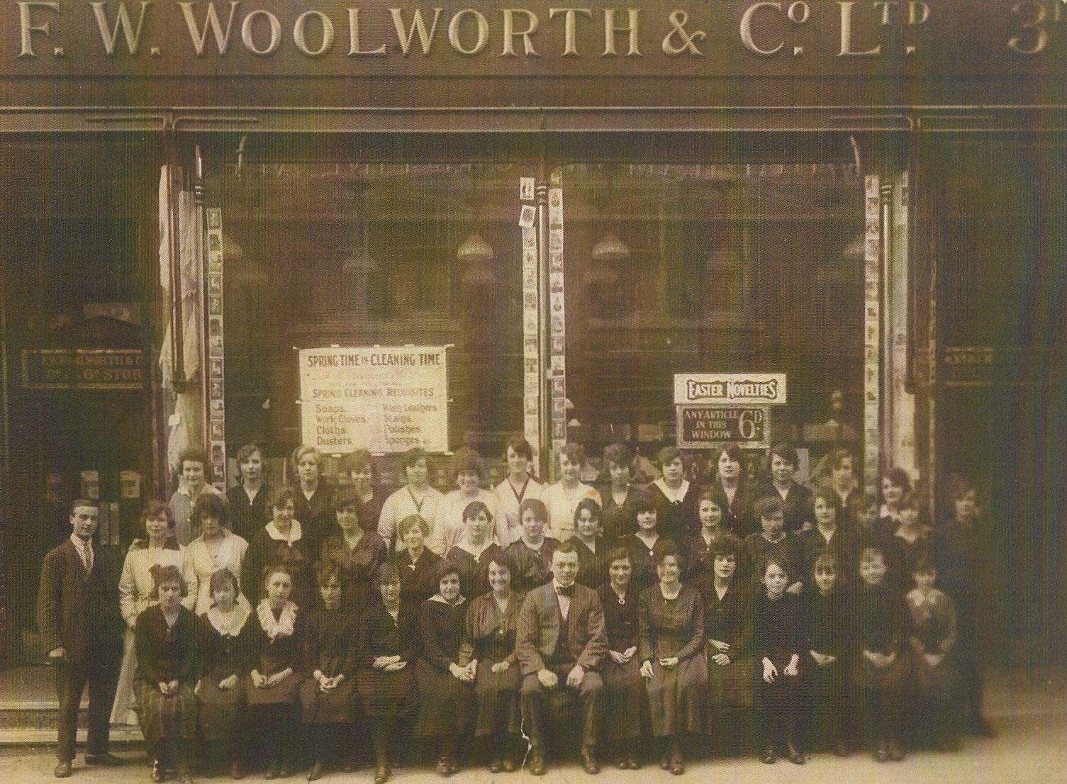 The Chatham Woolworths of 1921, with its full staff complement
