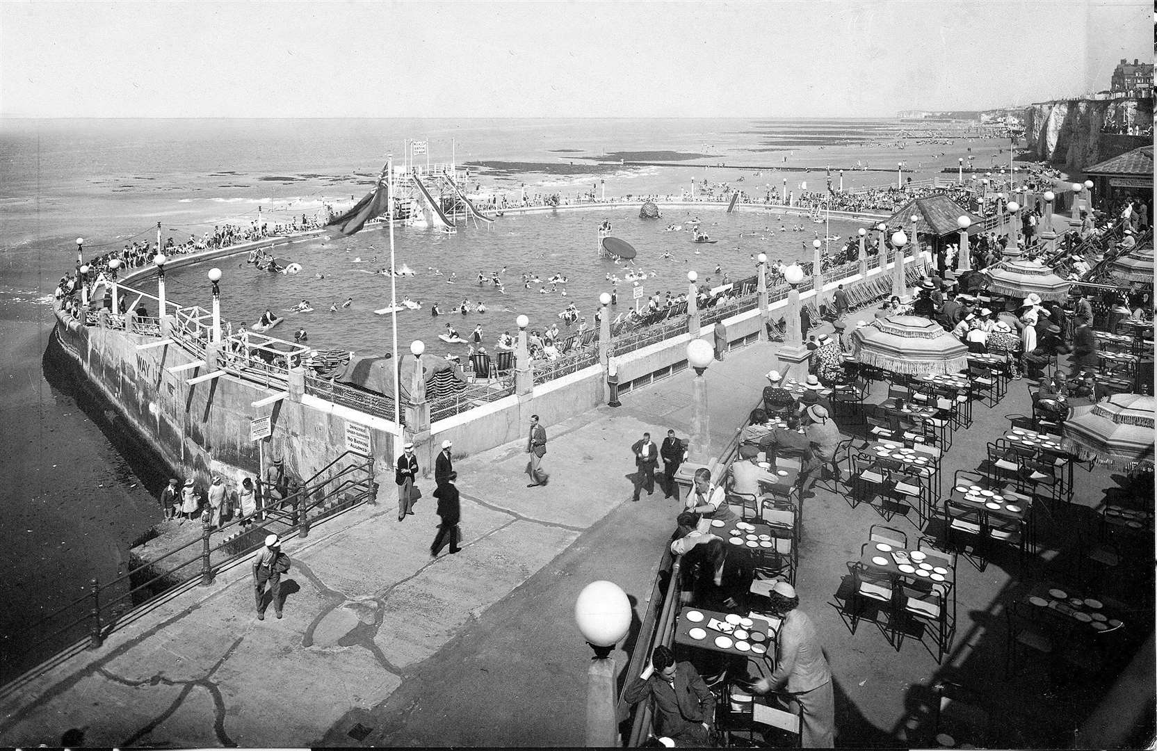The Lido pool in the 1930s. Picture: Nick Evans