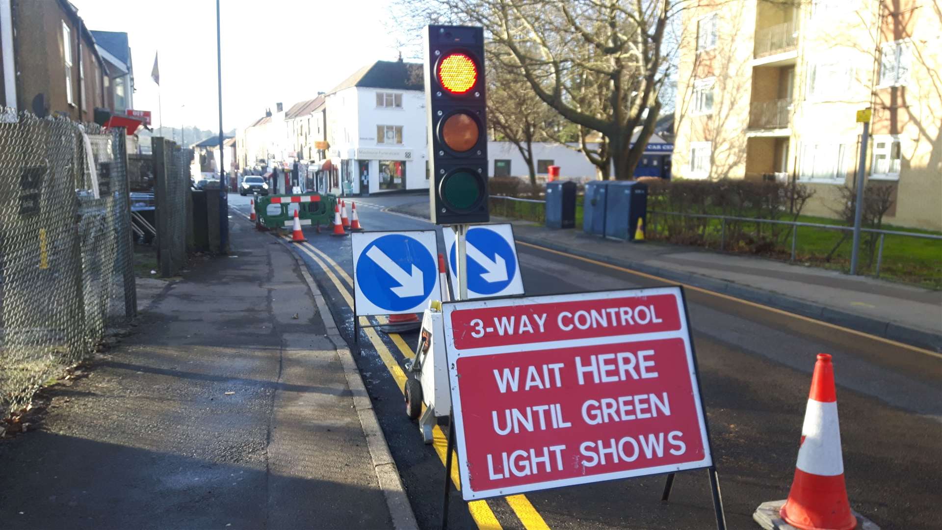 There are still traffic lights in Union Street, which had already been closed completely for three days over the weekend