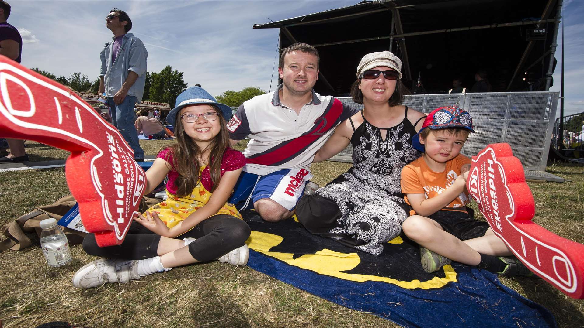 The Walby family at Dartford Festival. From left: Grace, 8, Geoff, Sabrina, and Wren, 6