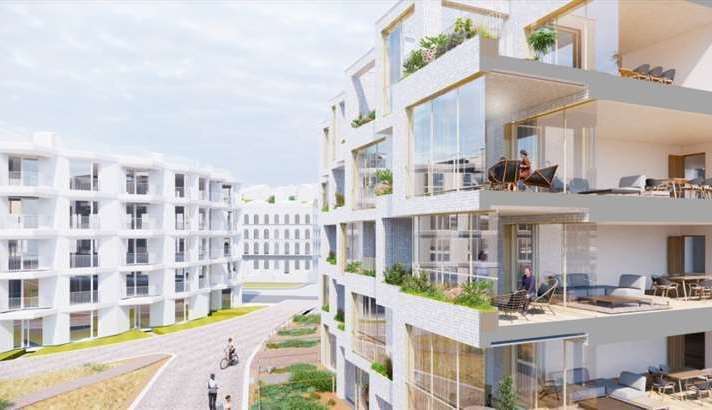 How the housing at Plot E on Folkestone seafront could look. Picture: Folkestone Harbour & Seafront Development Company