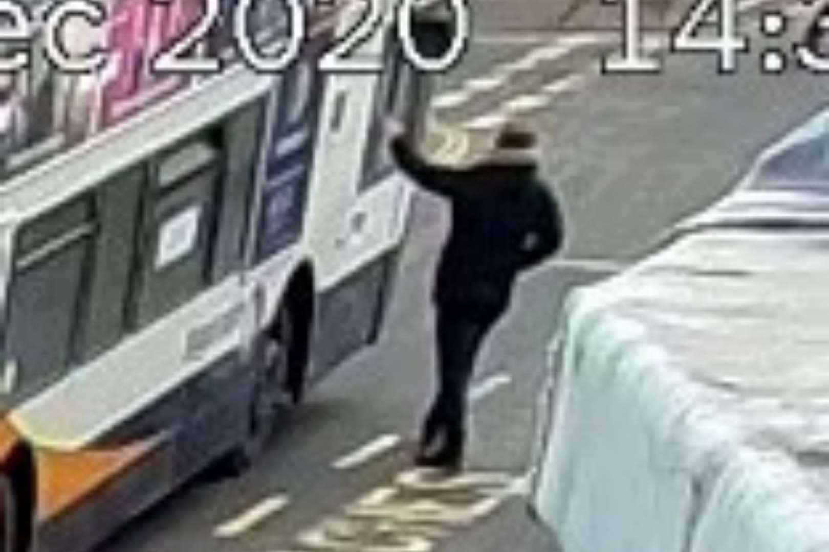 A bus driver was attacked through his window in Whitstable on December 28, 2020. Picture: Kent Police