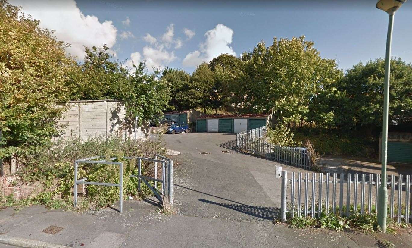 The incident happened near a set of garages in Coller Crescent, Dartford on Sunday night