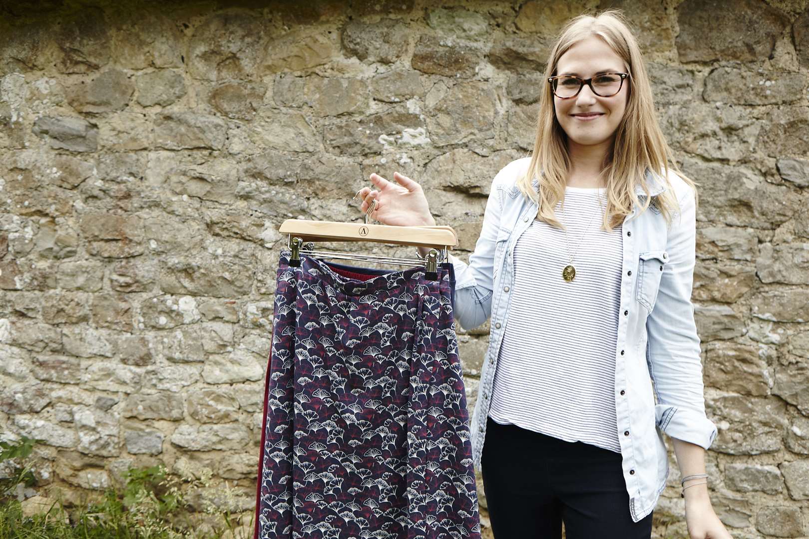 Katie Ellis with one of her fuss-free garments