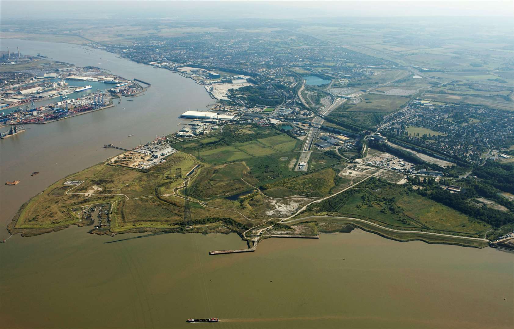 The Swanscombe Peninsula – surely destined to remain rollercoaster-free. Picture: EDF Energy