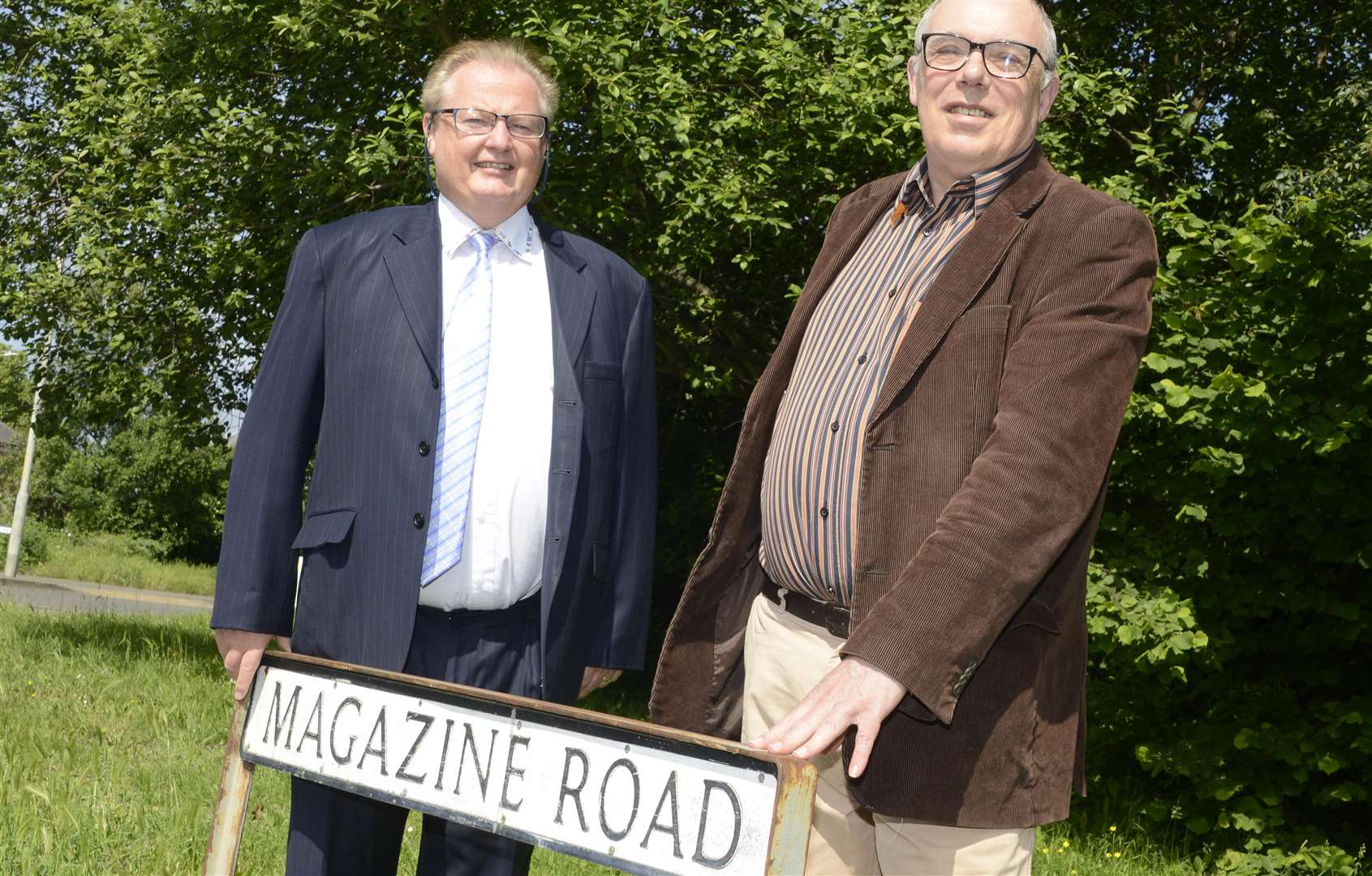 Ashford Magazine road.Cllr Chris Waters and Cllr Graham Galpin were fighting against the opening of a Funeral Directors in Magazine road.Picture: Paul Amos. (2363083)