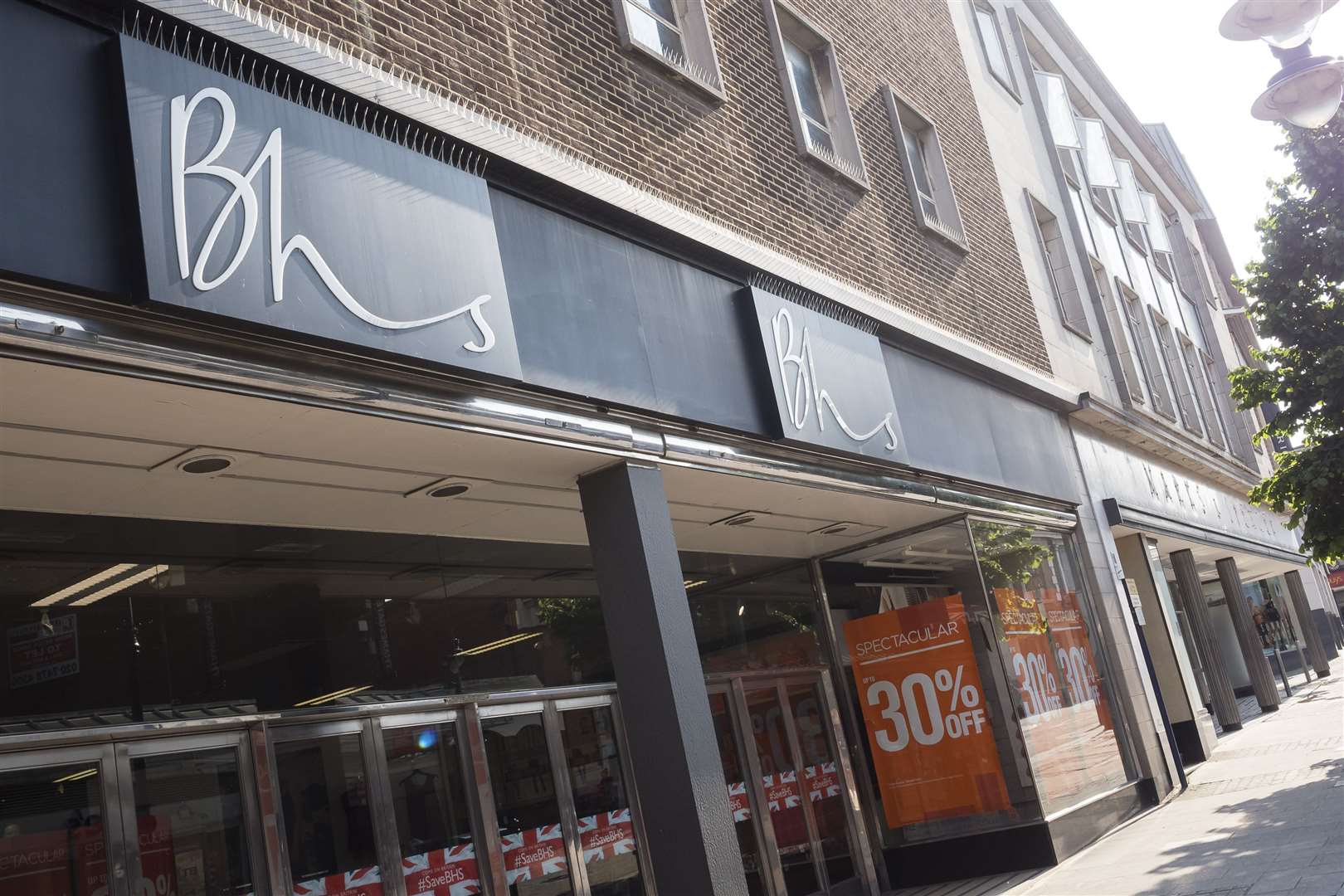 The BHS store, with the former Marks and Spencer building in the background, on New Road, Gravesend. Picture: Andy Payton