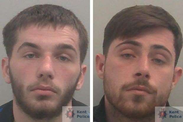 Freddie Hanratty and Alfie Spain have had their jail sentences increased. Pictures: Kent Police