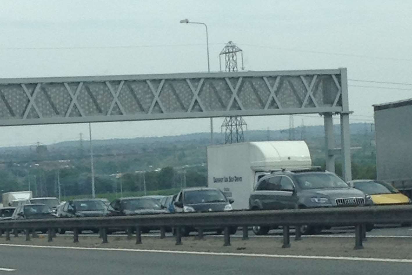 Hundreds of motorists were trapped on the A2 after the bike crash. Picture: Julia Roberts