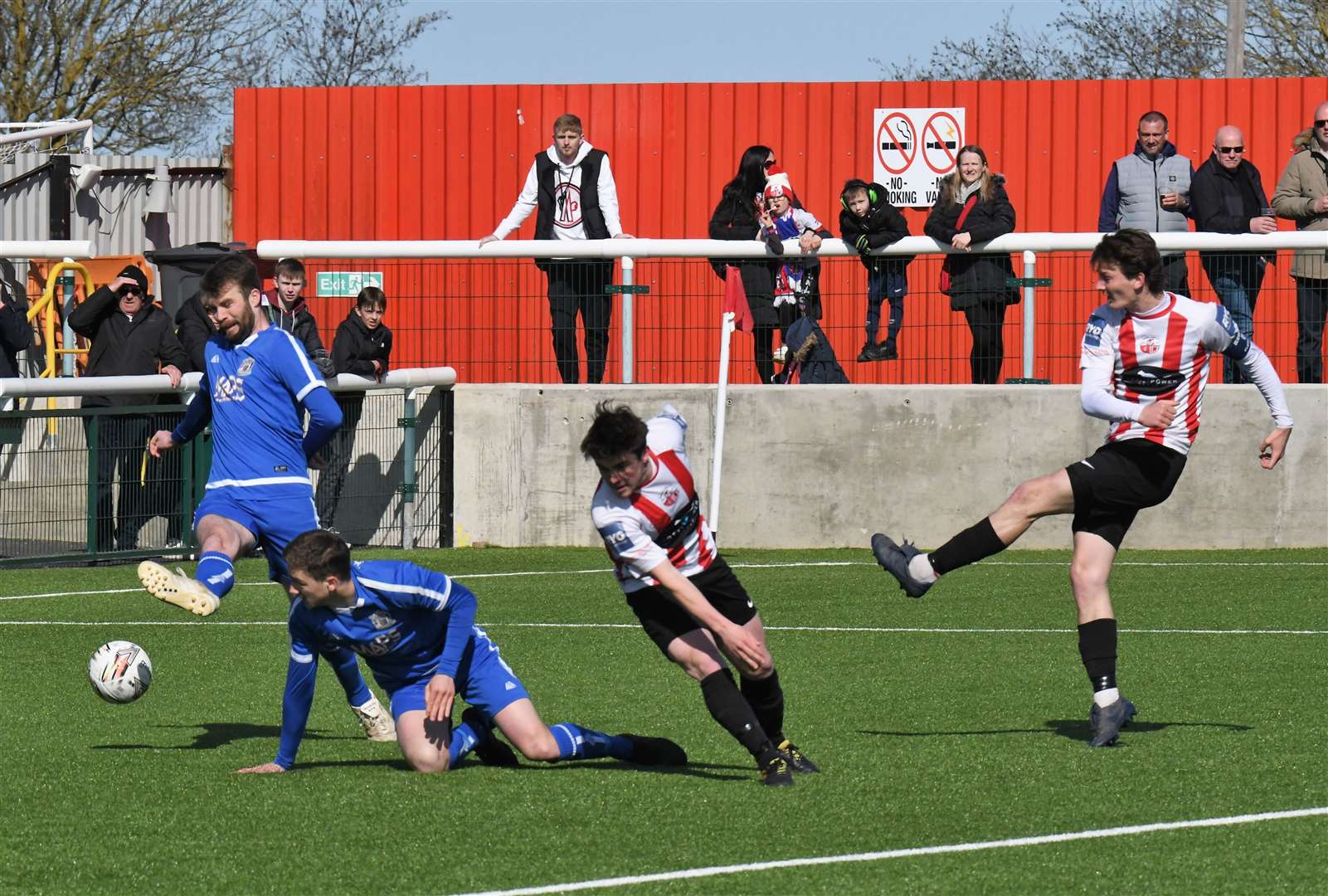 Billy Bennett finds the back of the net for Sheppey Picture: Marc Richards