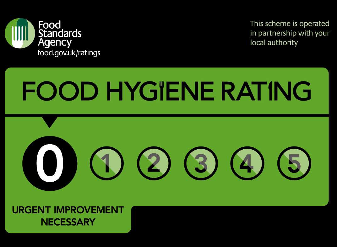 The hygiene rating sticker