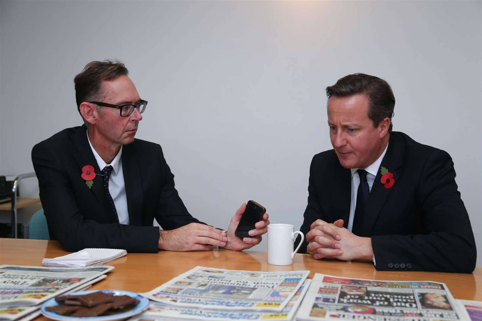 Paul Francis interviews David Cameron during a visit the Medway Messenger office