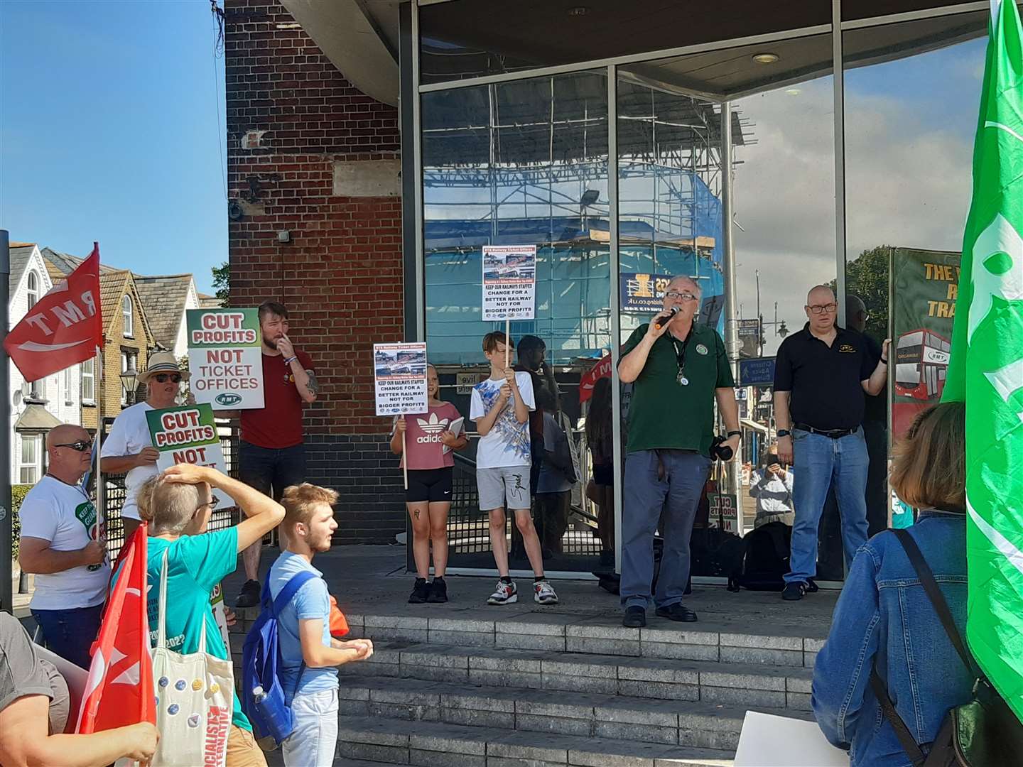 Ivor Riddell spoke at the rally in Gillingham