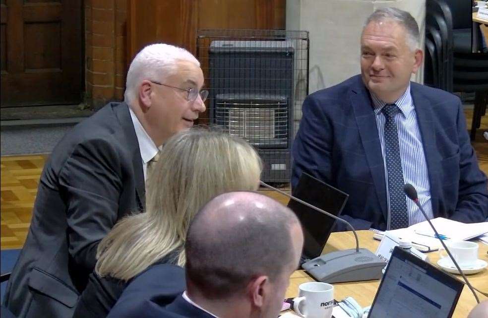 Ian Gilmore (left) and Andy Mann at the regeneration, culture and environment committee