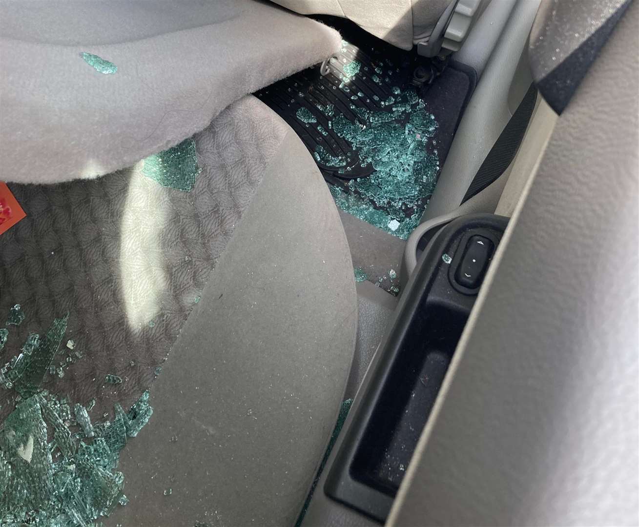 The car was broken into late last month