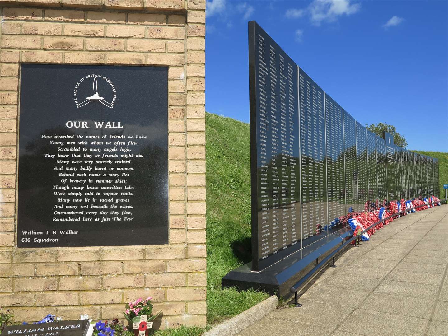 The Christopher Foxley-Norris Memorial Wall at the memorial