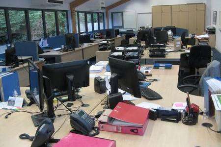 Deserted GML Group offices at Orchard House, Coxheath, after 30 staff were laid off ahead of the firm going into administration