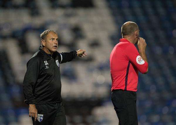 Gillingham’s manager Steve Lovell felt his side should have been awarded a penalty Picture: Ady Kerry