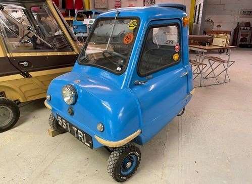 A 1965 Peel P50 was sold for £97,000. Picture: Hammond Microcar Museum