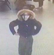 The CCTV sighting of Olivia Sands at St Pancras railway station in London Pic: Met Police