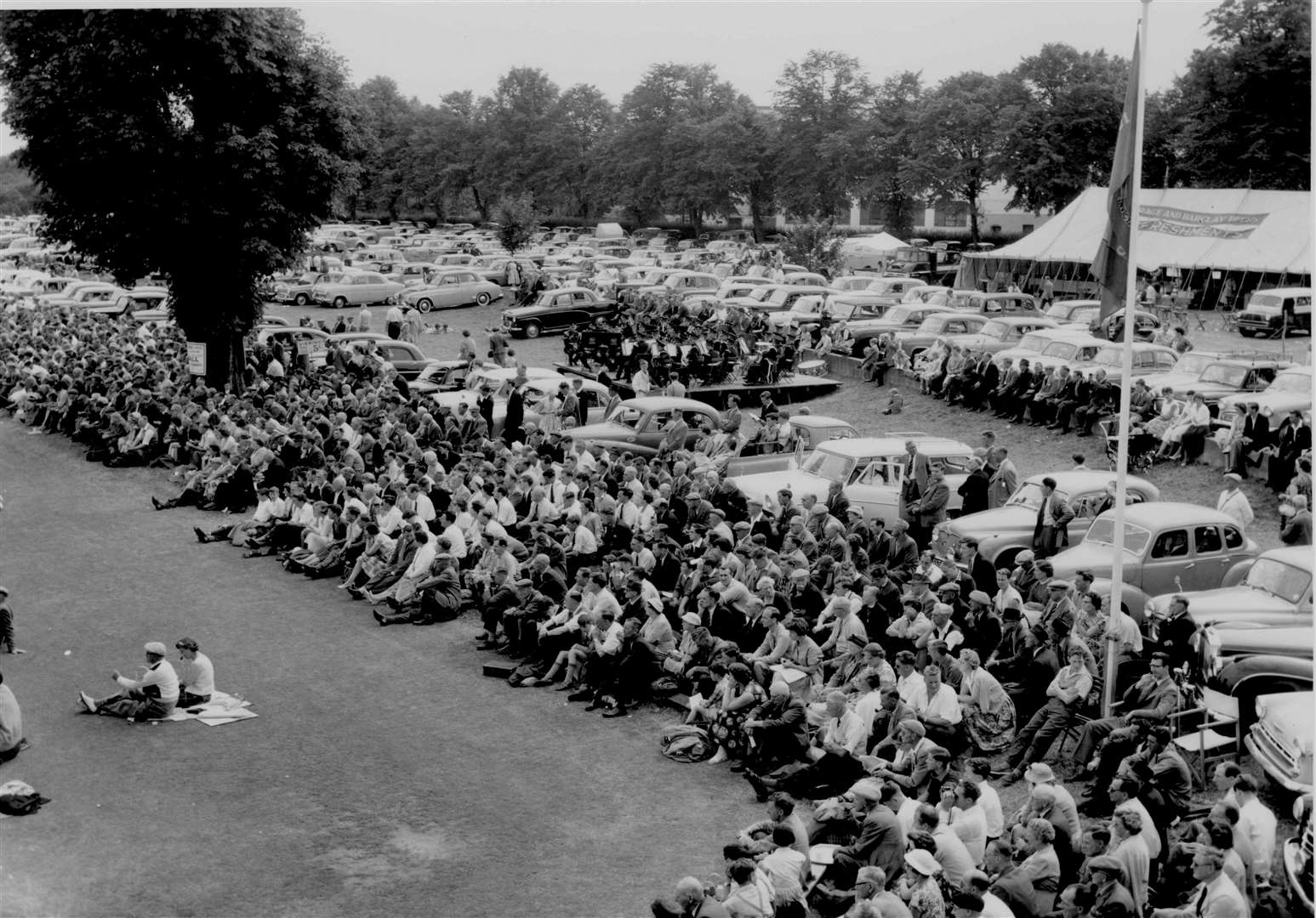 Crowds line the St Lawrence Ground for Cricket Week, this time in 1959. Picture: 'Images of Canterbury' book page 115