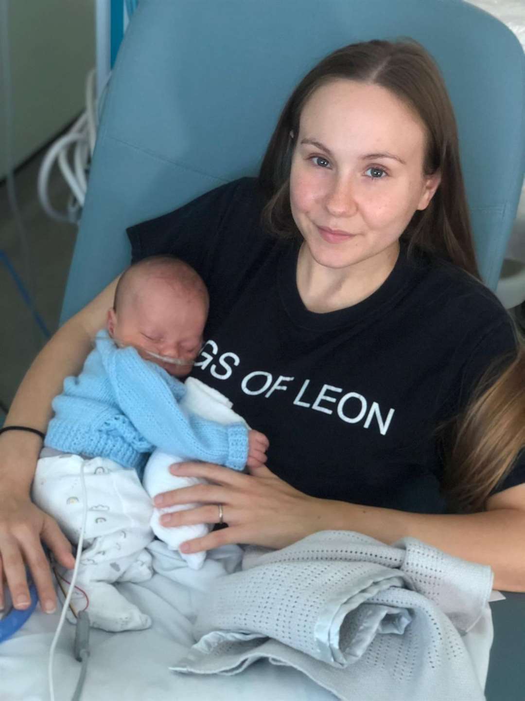 Robyn Davis holding her son Orlando, who was born at Worthing Hospital on September 10 2021, but died 14 days later (Family handout/PA)
