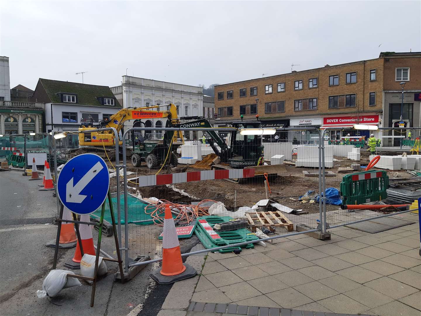 Work continues on redeveloping Market Square, as seen today.Picture: Sam Lennon KMG