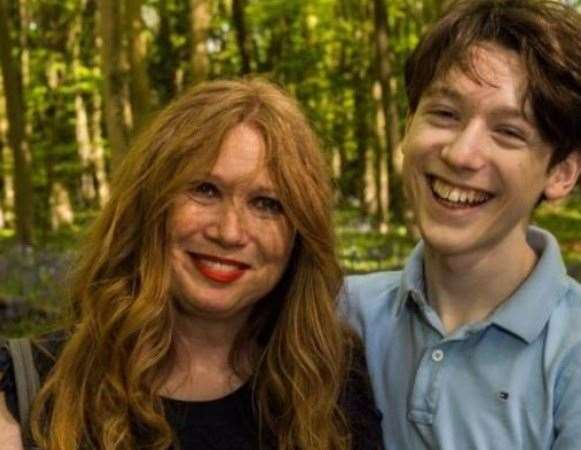 Mum Michelle Dore with her son Maxi Timberlake, who took his own life aged 17