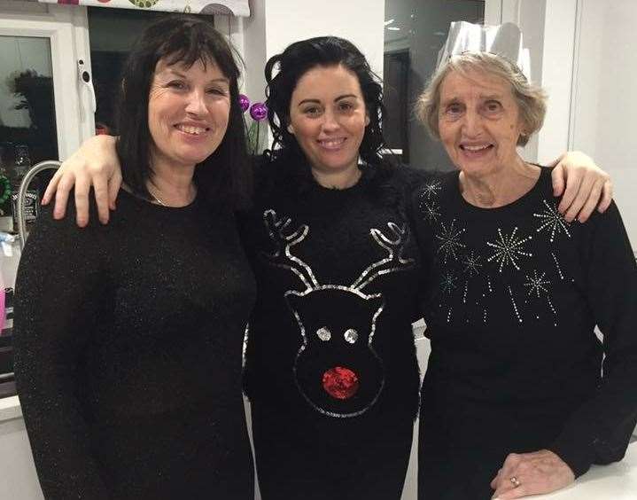 Zoe Murphy (middle), her mum Jackie Knox (left) and her Nan Eileen who they are doing the lights in remembrance for after she passed away