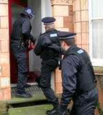 Police enter the house