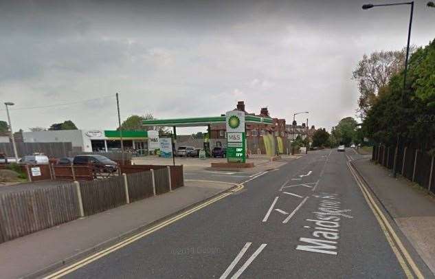 A crash near the petrol station on Maidstone Road, Chatham was reported this morning. Picture: Google