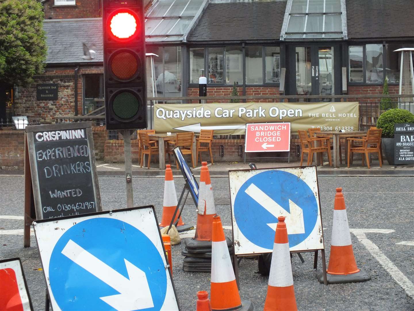 Businesses have had to invest in their own signs to let people know they are open