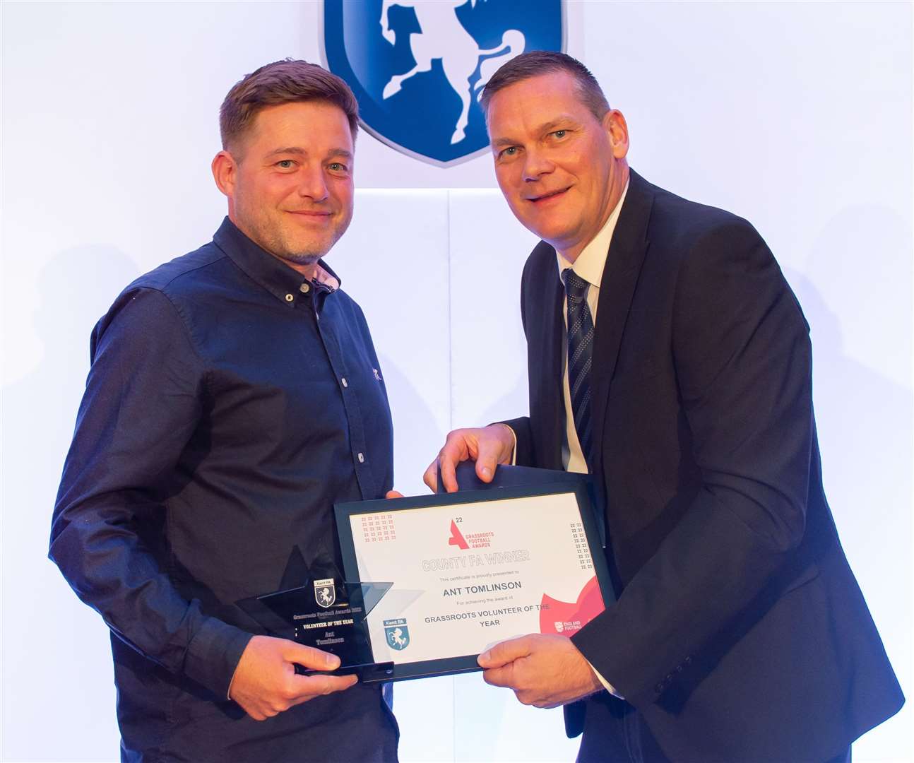 Ant Tomlinson, Grassroots Volunteer of the Year. Picture: Kent FA