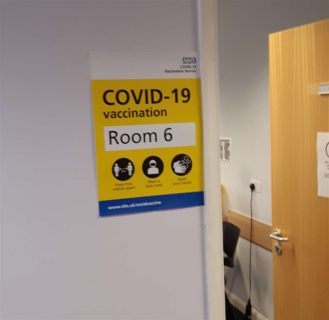 Vaccination room six at Oakfield Health Centre