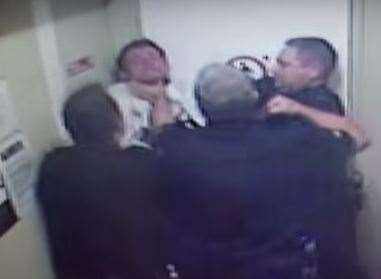 CCTV footage shows officers arresting shoplifter Jack Harbour in Debenhams