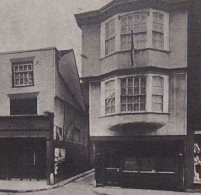 Christopher Marlowe's family home was supposedly a Tudor house which stood until the 1940s on the corner of St George's Street and St George's Lane. Picture: CHAS